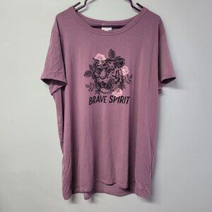 Lularoe Tee Shirt Top Tiger Roses Pink Womens Plus‎ 3XL Basic Classic Casual